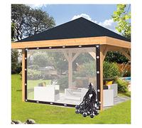 Rideaux de séparation d'extérieur en PVC imperméable avec boules élastiques pour tonnelles, pergolas, jardins, taille personnalisable (5 x 1,8 m)