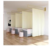 Rideaux de séparation en forme de U à fixation murale pour intérieur - Idéal pour les salons de beauté et salons - Beige - 230 cm - Améliorez votre intimité et votre style