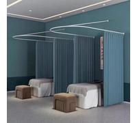 Rideaux de séparation en forme de U - Support en métal - Fixation murale - Idéal pour les salons de beauté, les salons de mariage, les spas et les chambres - Séparateur de zone moderne pour une