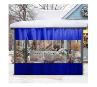 Rideaux de séparation industriels en vinyle transparent pour garage, pergola, porche, tonnelle, panneaux droits robustes (4,8 x 2,8 m)