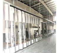 Rideaux de séparation pour Garage, cloison étanche en bâche avec Panneau Transparent, pour Station de Lavage Auto, pavillon de Jardin, Balcon et Atelier (Blanc) (3 × 2,6 m / 9,8 × 8,5 pi)