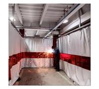 Rideaux De Séparation Pour Soudage, Couverture En Silicone Ignifugée Avec Fenêtre Rouge, Barrière Coupe-feu Professionnelle, Pour Les Ateliers Et(Gray-0.5mm,8.5x2.5m/27.9x8.2ft)