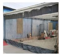 Rideaux de terrasse en vinyle transparent imperméable de 1 mm avec œillets antirouille, idéal pour pergola, porche, tonnelle (3 x 4 m)