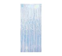 Rideaux de toile fond fête | Rainbow Sparkle Feuille Irisée Glitter Tinsel Frange Colorée Doré(Blue,1X2M)