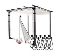 Rideaux de tonnelle d'extérieur avec fermeture éclair - Bâches transparentes imperméables pour décoration de porche, anti-poussière et anti-taches, idéal pour une plus grande intimité et style