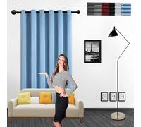 Rideaux Décoratifs 95 x 130 cm Rideau Occultant avec Œillets Draperies Intérieurs Modernes Lumiere Anti UV Decoration,pour Salon, Bleu Ciel