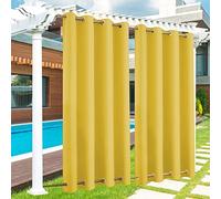 Rideaux D'extérieur, 1 Pièce Rideaux Jardin Extérieur Imperméable Isolant Thermique Rideaux, 24 Couleurs Rideaux d'extérieur avec œillets Pour Balcons, Terrasses, Porches, Pergolas, B132xH241CM