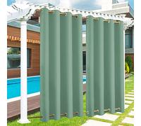 Rideaux D'extérieur, 1 Pièce Rideaux Jardin Extérieur Imperméable Isolant Thermique Rideaux, 24 Couleurs Rideaux d'extérieur avec œillets Pour Balcons, Terrasses, Porches, Pergolas, B132xH275CM