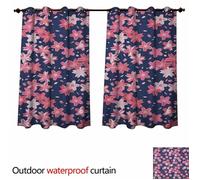 Rideaux D'extérieur - Anshesix - Bleu Marine - Blush - Abstrait Aquarelle - Souple - Inspiré De Nébuleuse - 72x72 Cm Multicolore