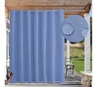 Rideaux d'extérieur coupe-vent de qualité supérieure pour terrasse, rideaux occultants imperméables avec œillets en haut et en bas, rideau pour tonnelle, porche, tailles personnalisables, 1 panneau