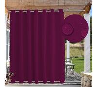 Rideaux d'extérieur coupe-vent de qualité supérieure pour terrasse, rideaux occultants imperméables avec œillets en haut et en bas, rideau pour tonnelle, porche, tailles personnalisables, 1 panneau