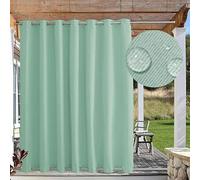 Rideaux d'extérieur coupe-vent de qualité supérieure pour terrasse, rideaux occultants imperméables avec œillets en haut et en bas, rideau pour tonnelle, porche, tailles personnalisables, 1 panneau