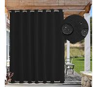 Rideaux d'extérieur coupe-vent de qualité supérieure pour terrasse, rideaux occultants imperméables avec œillets en haut et en bas, rideau pour tonnelle, porche, tailles personnalisables, 1 panneau