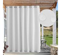 Rideaux d'extérieur coupe-vent de qualité supérieure pour terrasse, rideaux occultants imperméables avec œillets en haut et en bas, rideau pour tonnelle, porche, tailles personnalisables, 1 panneau