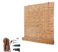 Rideaux d'extérieur enroulables en bambou - Style vintage - Décoration vintage - 80 x 200 cm - 100 x 200 cm - 150 x 200 cm - Solutions de parasols élégantes