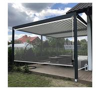 Rideaux d'extérieur enroulables en vinyle imperméable transparent pour porche, tonnelle, terrasse - Coupe-vent et résistant aux intempéries - 150 x 260 cm