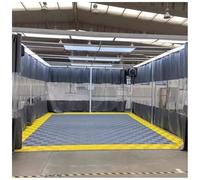 Rideaux d'extérieur imperméables avec œillets et Crochets, Rideaux en Vinyle pour terrasse, bâche Transparente pour Gazebo, Rideaux séparateurs de Garage 0,6 mm(Grey,4x3m/13x9.8ft)