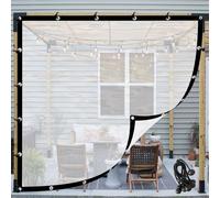 Rideaux d'extérieur imperméables - Bâche en plastique résistant aux intempéries - Panneaux latéraux pour patio - Pour tonnelle et pergola - Couleur claire personnalisable - 2 tailles - Décoration de