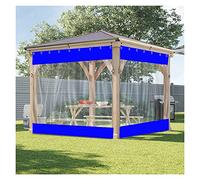 Rideaux d'extérieur imperméables en PVC de 0,5 mm avec œillets pour pergola de jardin 60 - 1,6 x 2 m - Résistant aux intempéries - Brise-vue