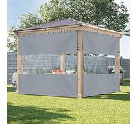 Rideaux d'extérieur imperméables et robustes - Bâche en PVC transparent avec œillets, séparation résistante aux intempéries pour pergola, porche, tonnelle, jardin - Panneau de bâche de 2,5 x 4 m