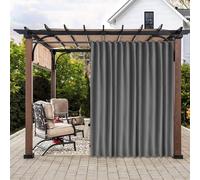 Rideaux d'extérieur imperméables pour terrasse et tonnelle | Rideaux occultants pour porte d'intimité | Pare-soleil et isolation thermique | Gris - 2,5 x 2,5 m - Parfait pour les espaces extérieurs
