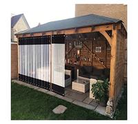 Rideaux d'extérieur imperméables pour tonnelle et pergola Film isolant de protection solaire Idéal pour porche et abri d'auto Noir 7 x 1,5 m