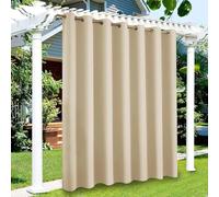Rideaux d'extérieur imperméables pour tonnelle et terrasse, panneaux d'intimité coupe-vent à œillets, idéal pour pergola, piscine, stores de fenêtre d'intérieur, vert, 121,9 x 259,1 cm