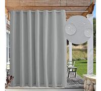Rideaux d'extérieur résistants aux intempéries pour protection solaire - Imperméable et coupe-vent - Avec œillets - Tissu opaque pour tonnelle - Beige - Parfait pour l'intimité et le style