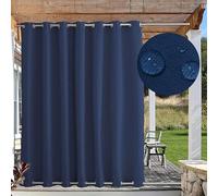 Rideaux d'extérieur résistants aux intempéries pour protection solaire - Tissu beige opaque imperméable et coupe-vent avec œillets pour tonnelle, terrasse, balcon, intimité et ombrage.