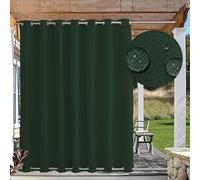 Rideaux d'extérieur résistants aux intempéries pour protection solaire - Tissu opaque imperméable et coupe-vent avec œillets - Idéal pour tonnelle, terrasse, balcon - Beige