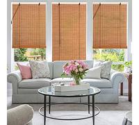 Rideaux D'extérieur, Store Enrouleur Bambou Naturel, Stores À Rouleaux Romains, Rideaux Occultant, 75% Protection Solaire Intimité Écran, Facile À Installer, Personnalisable Rideau Exterieur
