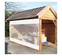 Rideaux d'extérieur transparents imperméables de 0,5 mm à isolation thermique pour pergola, panneaux latéraux, protection de l'intimité, pour jardin, terrasse, pour une utilisation toute l'année