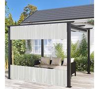 Rideaux d'extérieur transparents résistants aux intempéries - 0,5 mm d'épaisseur - Panneaux latéraux imperméables - Tailles 2/3/4/5 m - 1,8 x 2,2 m - Pour protection hivernale