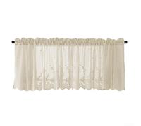 Rideaux en dentelle pour cuisine, café, petit rideau en dentelle pour décorer le salon, la cuisine et la chambre à coucher (beige)