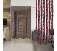 Rideaux en perles de bambou Rideaux en perles de bois naturel Séparateurs de pièces Rideaux en perles Moustiquaire de porte Les rideaux de fenêtre peuvent être personnalisés(90 strands (90x220cm))