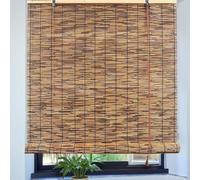 Rideaux en Roseau Naturel Verticales Pare-Soleil Store Enrouleur Bambou pour Jardin,Pergola Terrasse Extérieurs Protection Solaire Occultant D'intimité Anti-UV