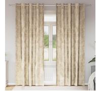 Vidaxl Rideau Avec Des Rideaux 2 Pcs Crème 260 X 140 Cm Velours