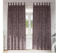Vidaxl Rideau Avec Des Rideaux 2 Pcs Marron 225 X 140 Cm Velours