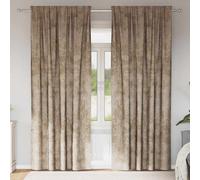 Rideaux en velours - vidaXL - Champagne - 140x225 cm - Occultants - Lot de 2 - Isolation thermique - Facile à monter