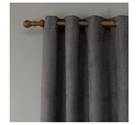 Rideaux en Velours Désign Moderne Rideaux Occultants À Œillets Super Doux À Isolation Thermique pour Chambre À Coucher Décoration Salon,Gris,140x240cm