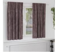 Rideaux en velours marron tamisants 2 pcs 175 x 140 cm avec œillets