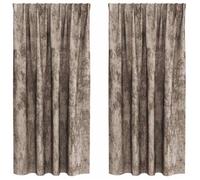 Rideaux en velours occultants - vidaXL - 175x140 cm - Cappuccino - Lot de 2 - Occultants - Intimité - Usage intérieur