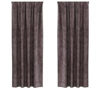 vidaXL Rideaux Velours 2 pcs Marron 260 x 140 cm Occultants pour salon