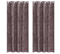 Rideaux en velours - vidaXL - 225x140 cm - Marron - Occultants - Lot de 2 - Usage intérieur - Léger