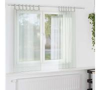 Vidaxl Rideaux En Voile Avec Boucles 2 Pcs Gris Clair 140x260 Cm
