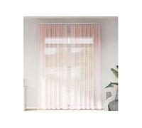 Vidaxl Rideaux En Voile Avec Boucles 2 Pcs Rose Clair 140x260 Cm