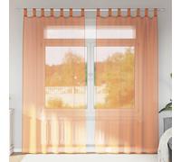 Vidaxl Rideaux En Voile Avec ?illets 2 Pcs Terre Cuite