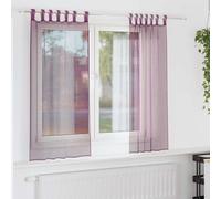 Rideaux en voile avec boucles 2 pcs violet 140x140 cm rideau en filet vidaXL