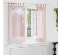 Rideaux en voile avec boucles 2 pcs violet 140x140 cm rideau en filet vidaXL