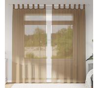 Rideaux en voile avec boucles 2 pcs violet 140x140 cm rideau en filet vidaXL